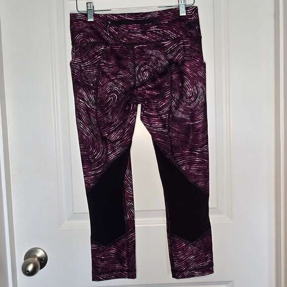 Lululemon 2016 Seawheeze Pace Rival Crop 22" - 6 Who Done It Regal Plum Black - Picture 2 of 4